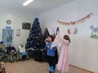 Информация о проведении праздничных мероприятий, посвященных Новому году  в стационарном отделении для престарелых и инвалидов №2.